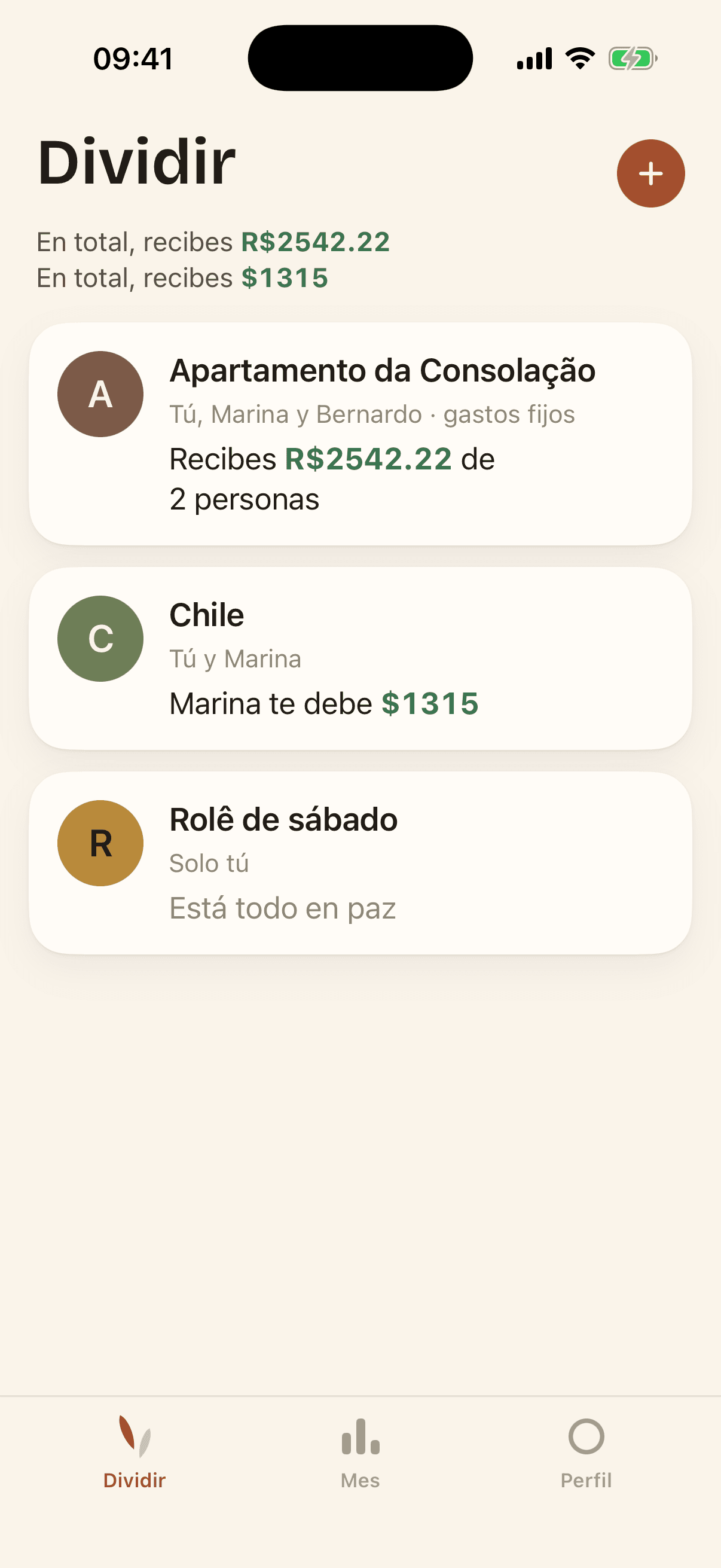 O mesmo aplicativo em espanhol.